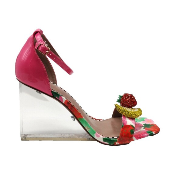 Betsey Johnson Women's Size 9.5 Harlen Berry Multi Rhinestone Ankle Strap Sandal - Picture 4 of 14